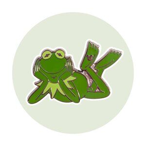 The Muppets Disney Pin: Green Color Story Kermit Laying Down